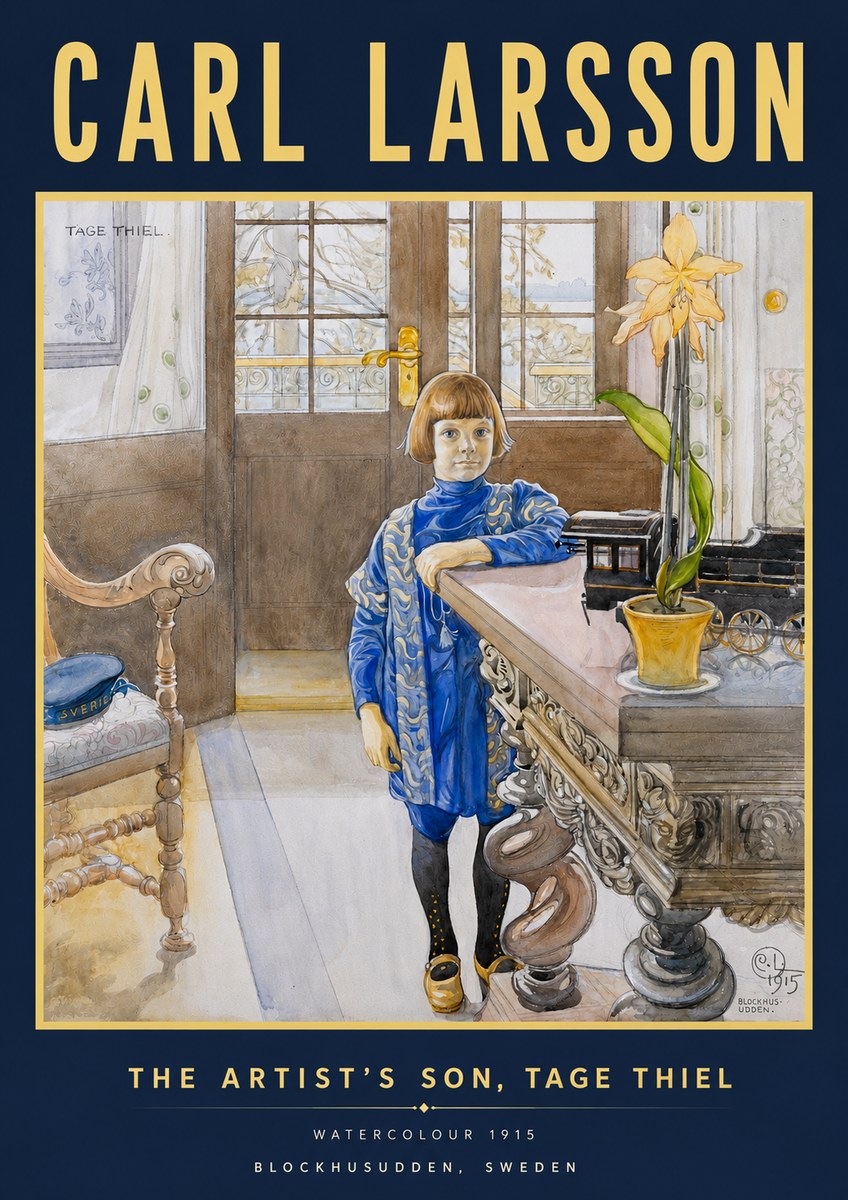 Carl Larsson The Artist's Son, Tage Thiel No4 - Póster