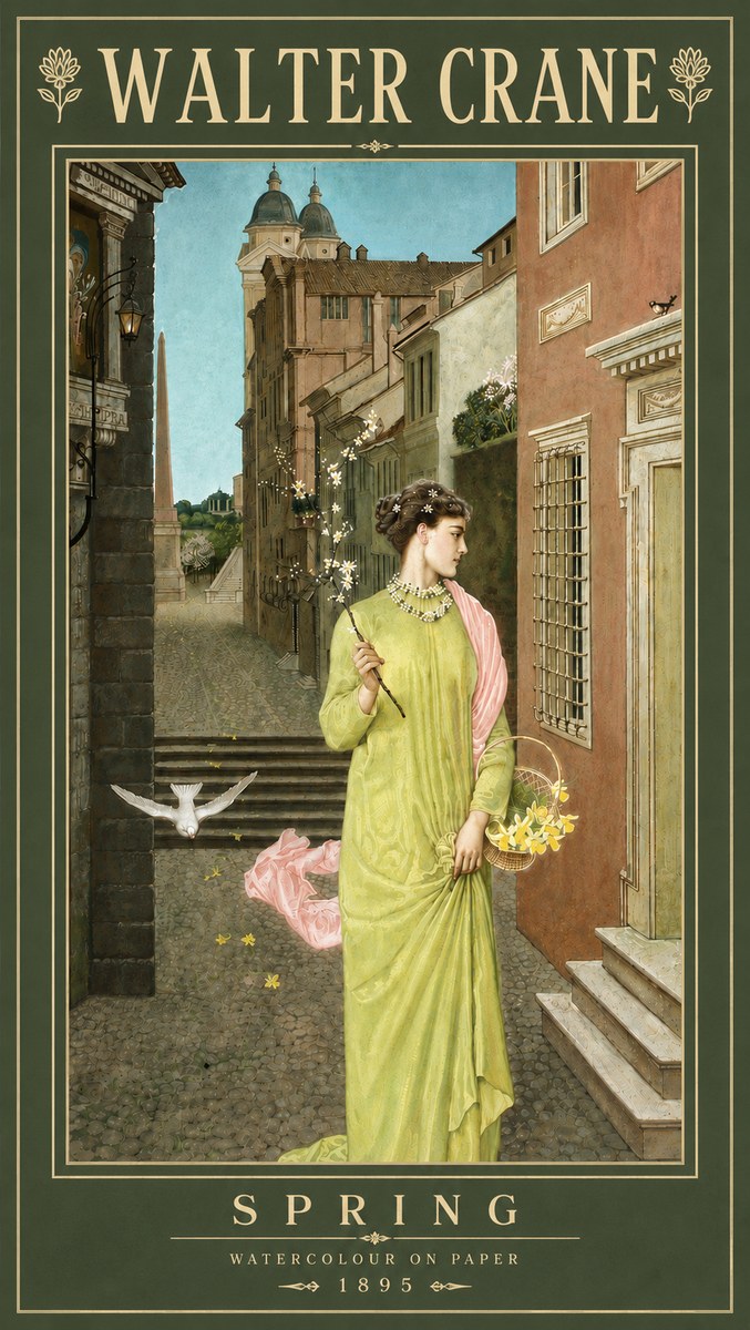 Walter Crane Spring No5 - Póster