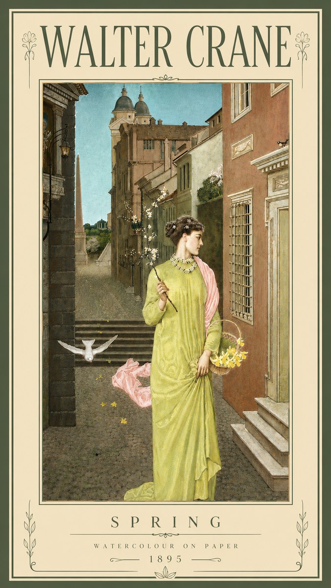 Walter Crane Spring No6 - Póster