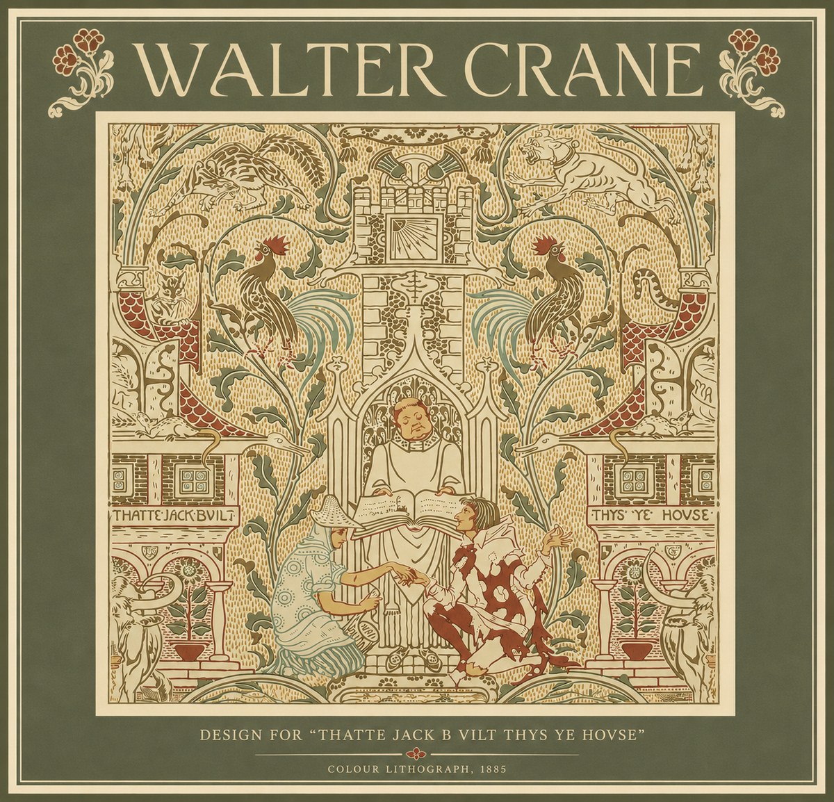 Walter Crane Design for "Thatte Jack B Vilt Thys Ye Hovse" No5 - Póster