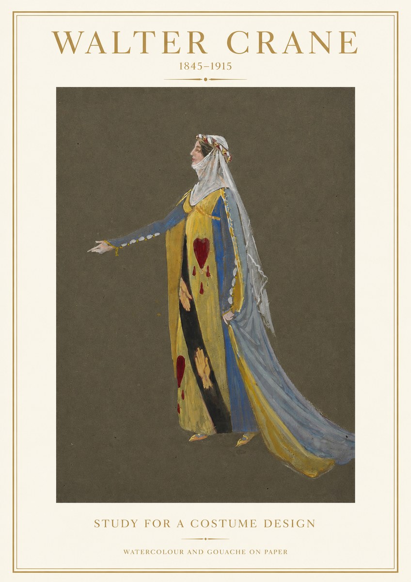 Walter Crane Study for a Costume Design No1 - Póster