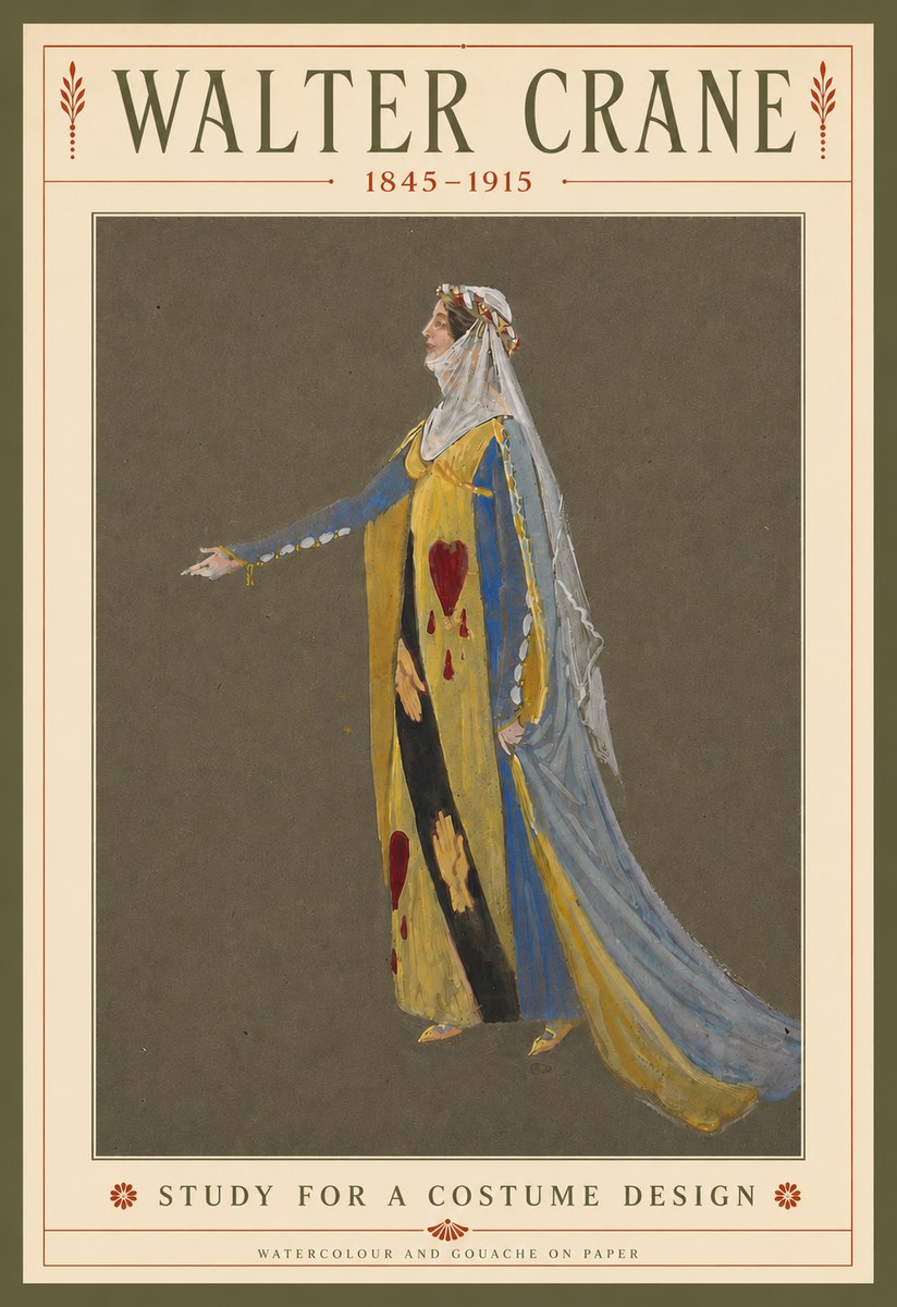 Walter Crane Study for a Costume Design No3 - Póster