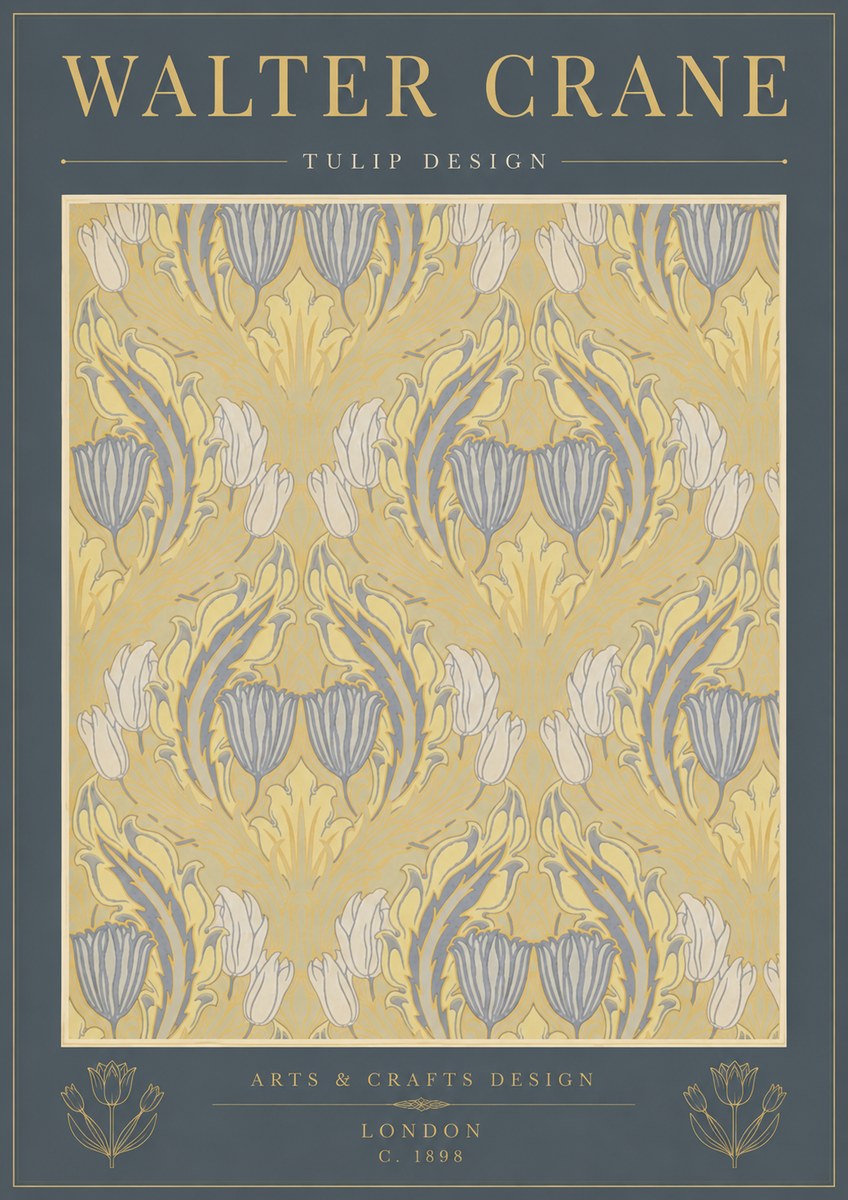 Walter Crane Tulip Design I No6 - Póster