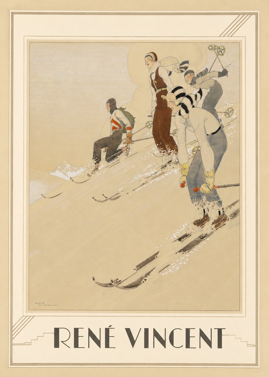 René Vincent Skiers No1 - Póster