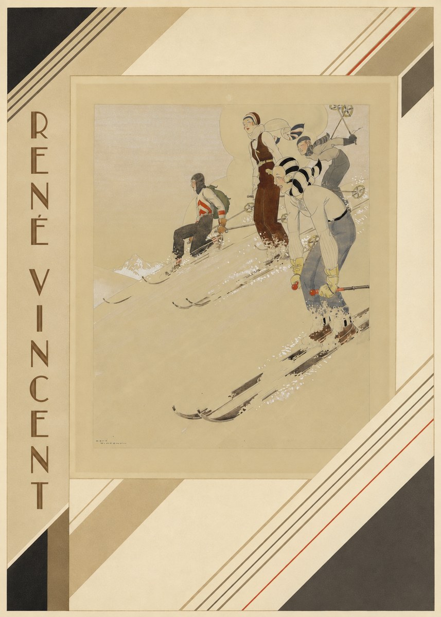 René Vincent Skiers No2 - Póster