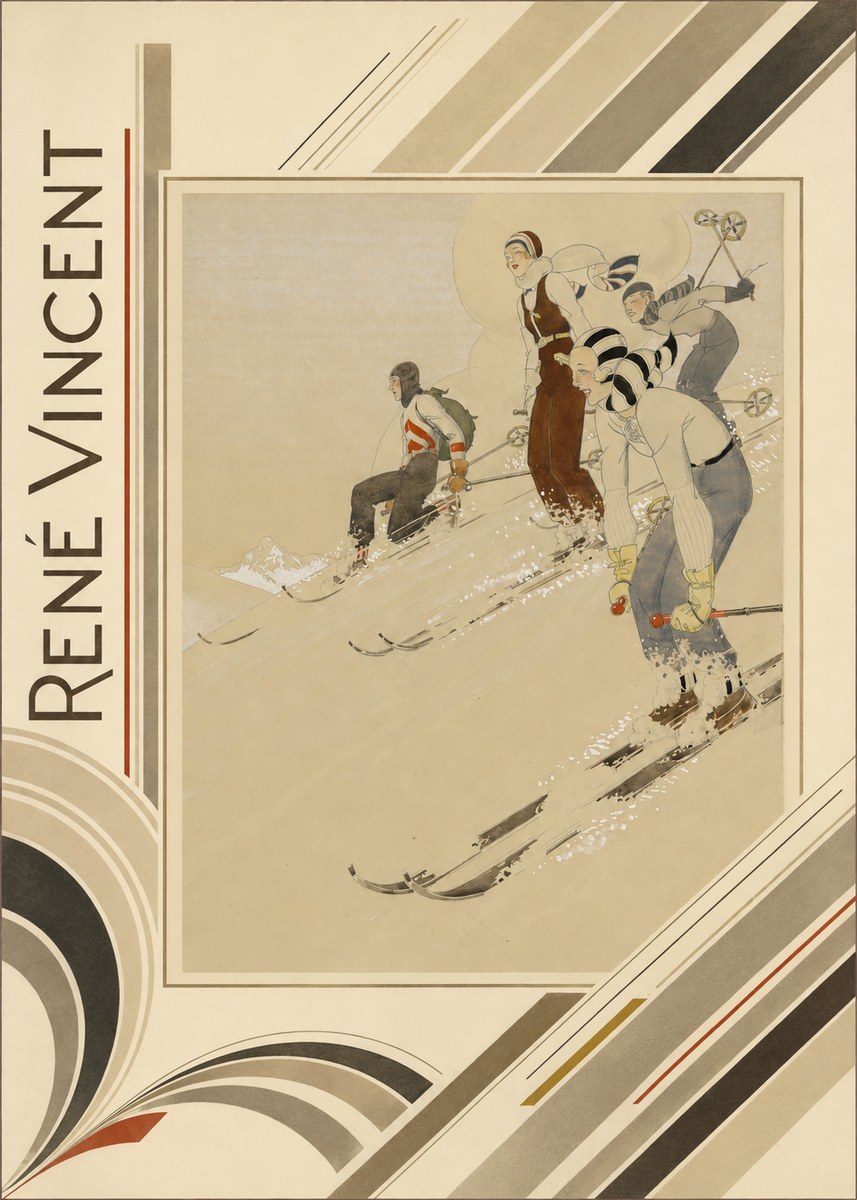René Vincent Skiers No6 - Póster