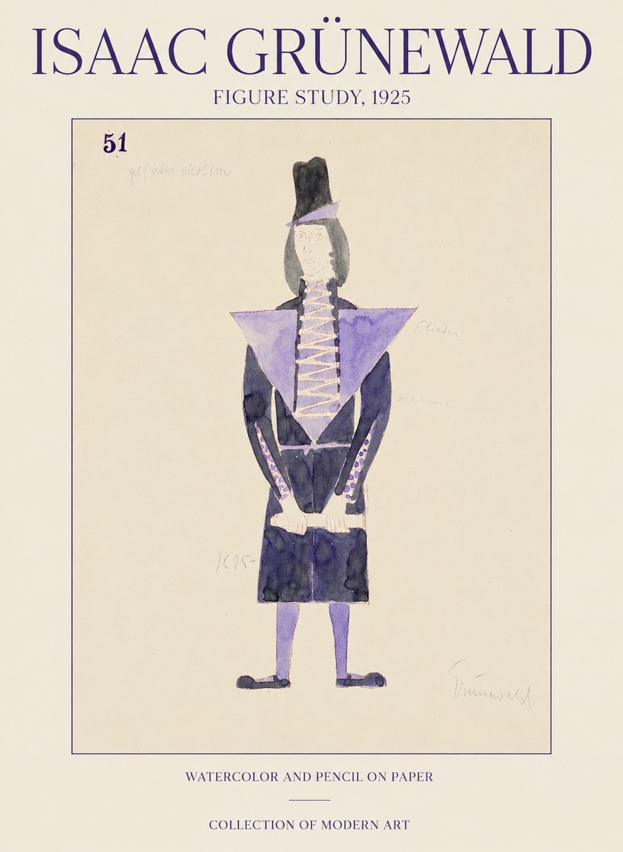 Isaac Grünewald Figure Study, 1925 No1 - Póster