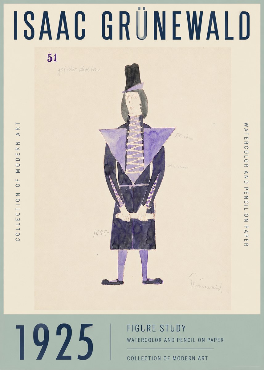 Isaac Grünewald Figure Study, 1925 No3 - Póster