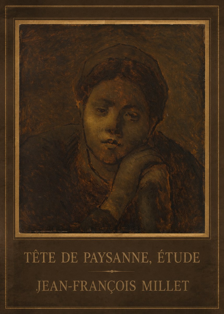 Jean-François Millet Tête De Paysanne, Étude No1 - Póster