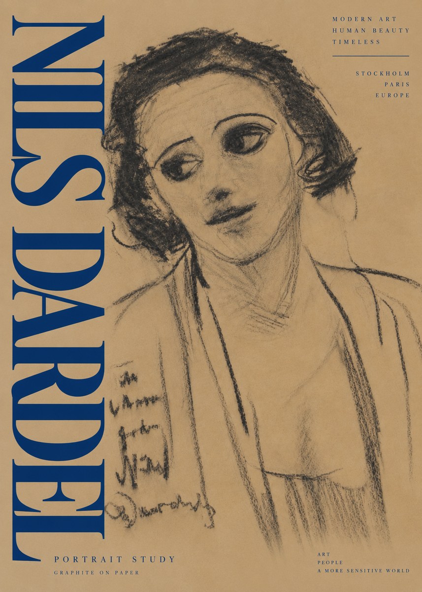 Nils Dardel Portrait Study No3 - Póster