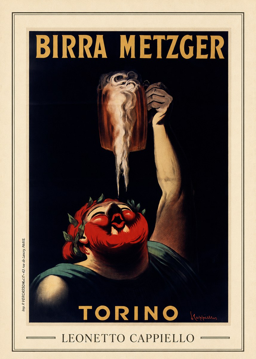 Leonetto Cappiello Birra Metzger No3 - Póster