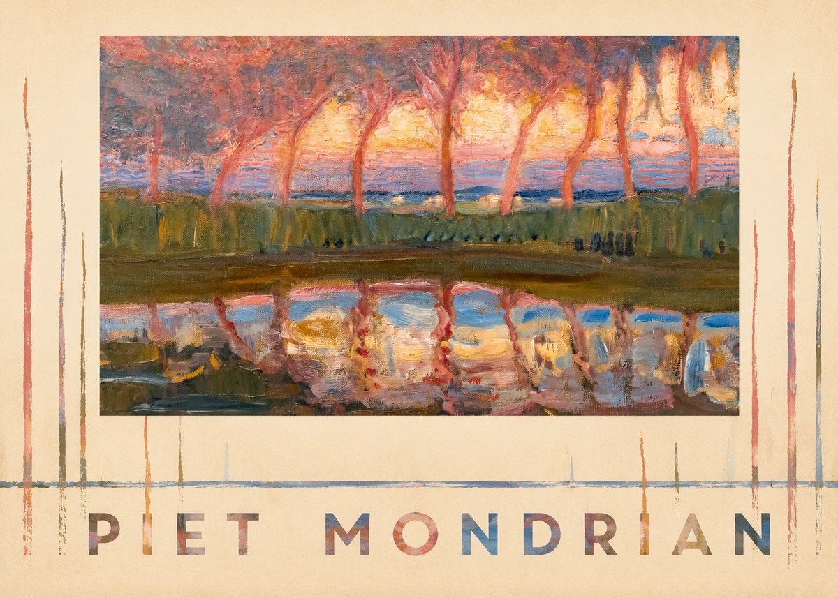 Piet Mondrian Willows No5 - Póster