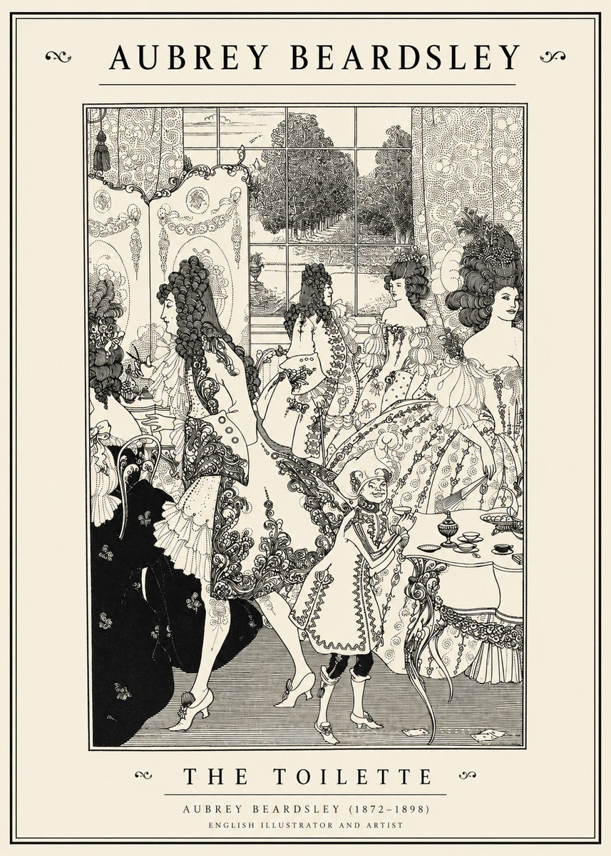 Aubrey Beardsley The Toilette No1 - Póster
