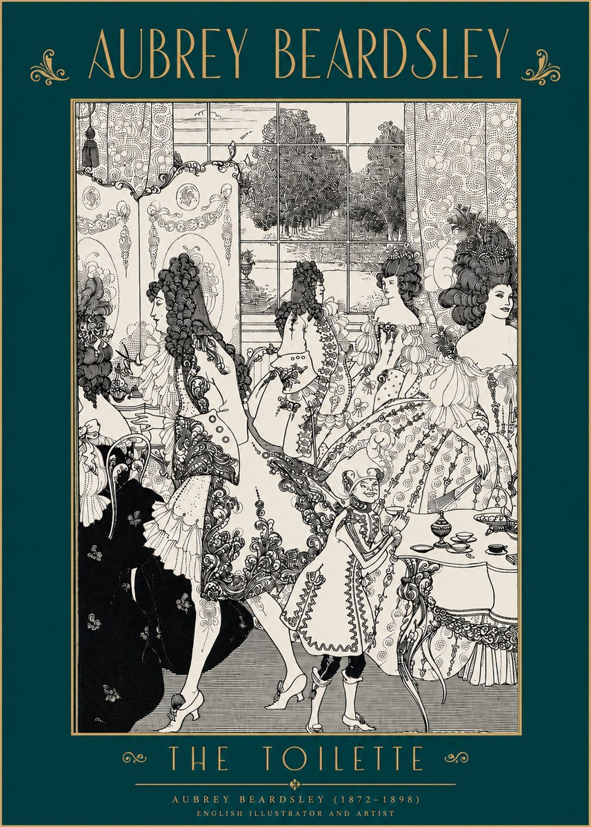 Aubrey Beardsley The Toilette No2 - Póster