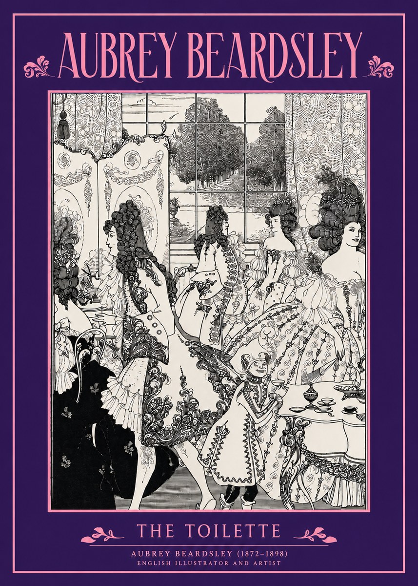 Aubrey Beardsley The Toilette No3 - Póster
