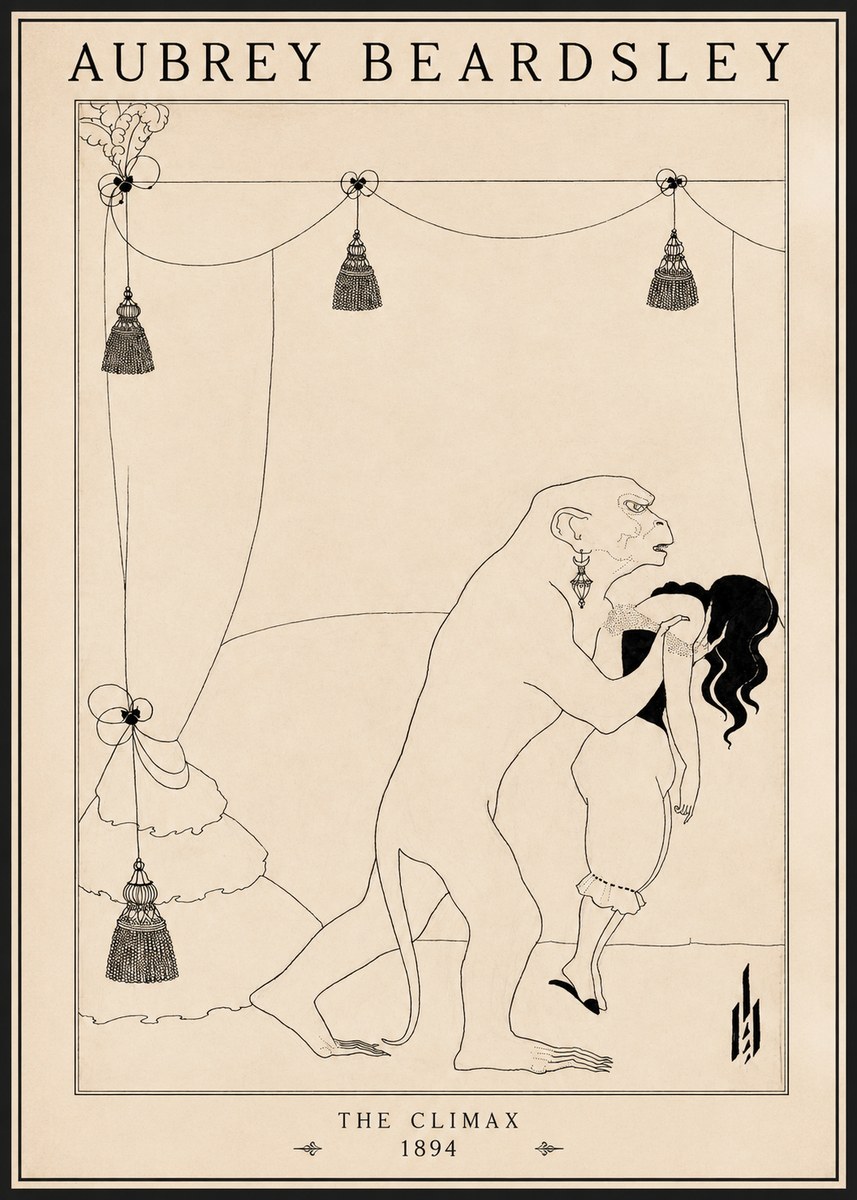 Aubrey Beardsley The Climax No1 - Póster