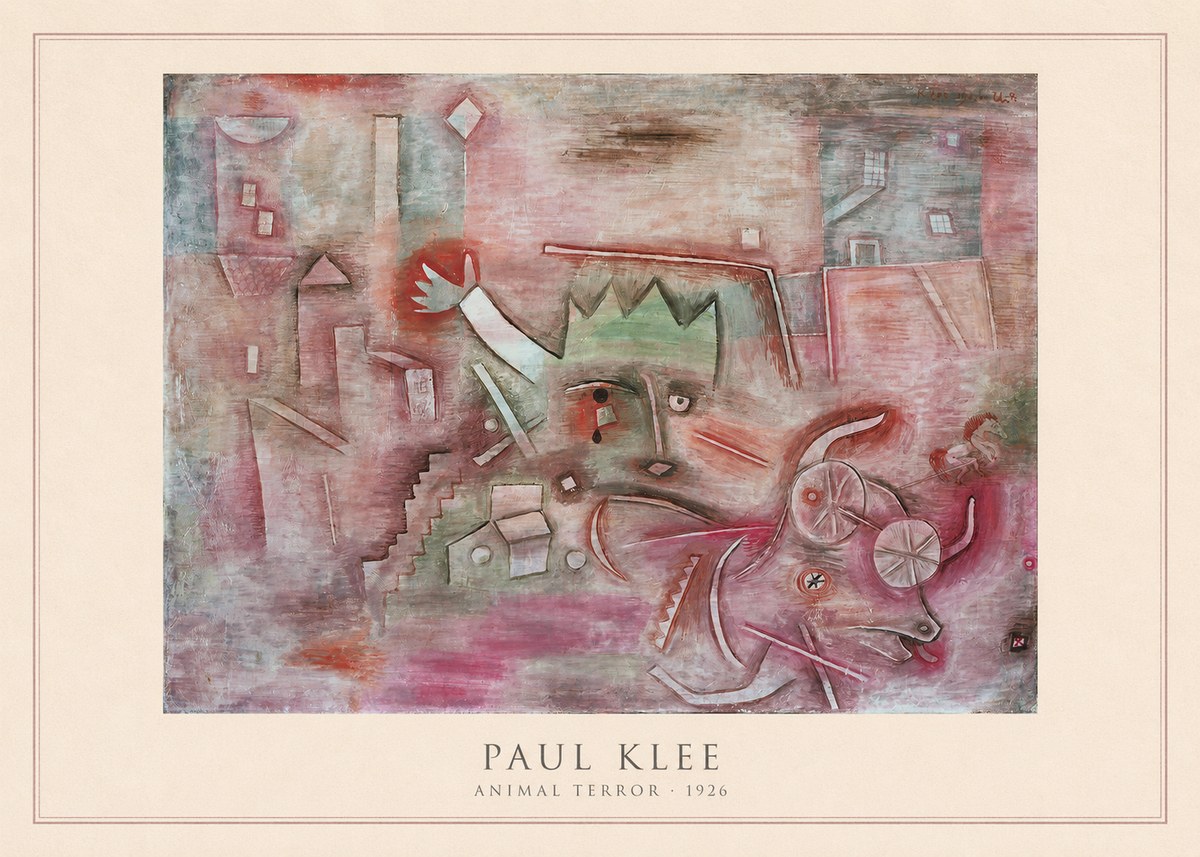 Paul Klee Animal Terror No4 - Póster