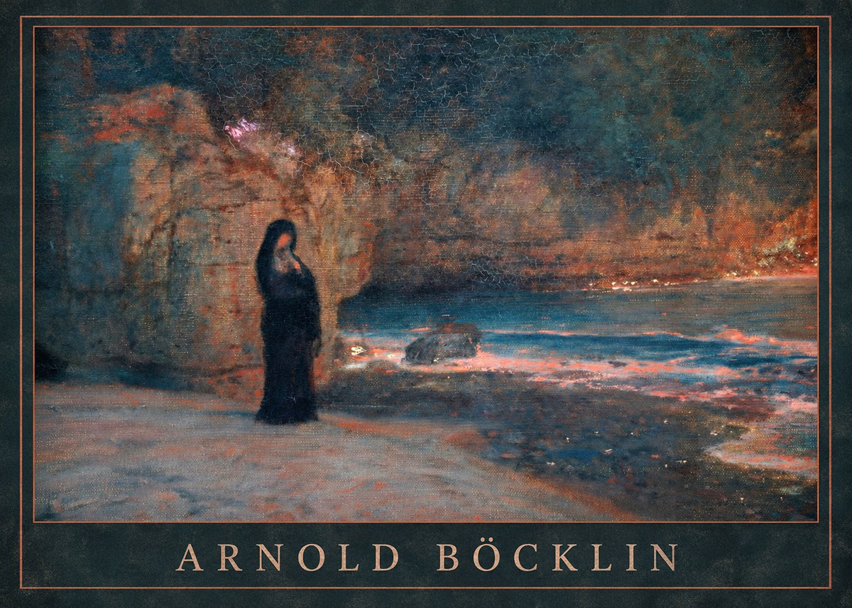 Arnold Böcklin The Lament No1 - Póster