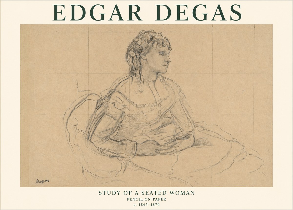 Edgar Degas Study of a Seated Woman No1 - Póster