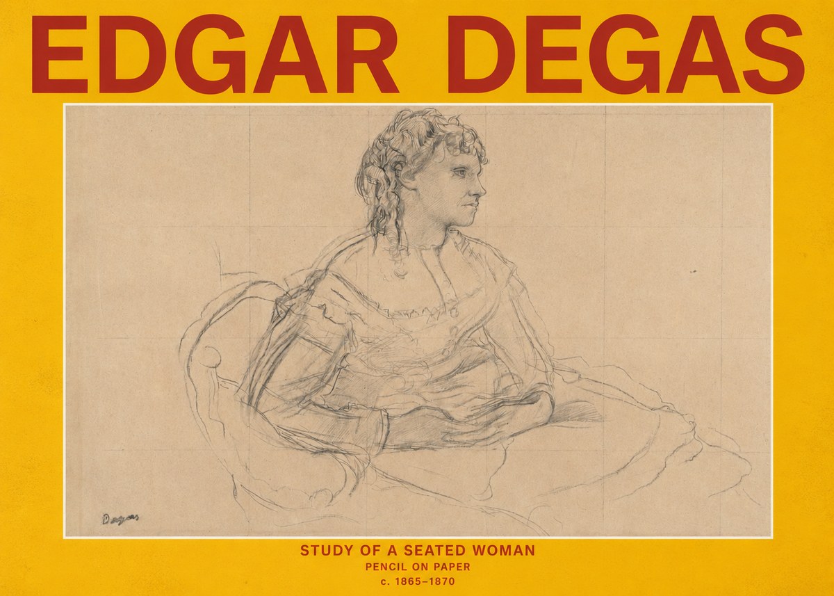 Edgar Degas Study of a Seated Woman No2 - Póster