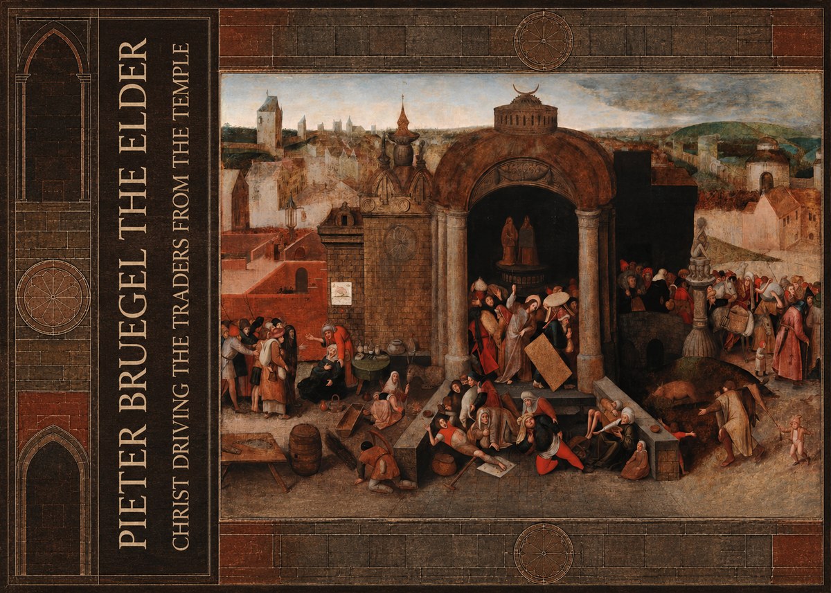 Pieter Bruegel Christ Driving the Traders from the Temple No2 - Póster