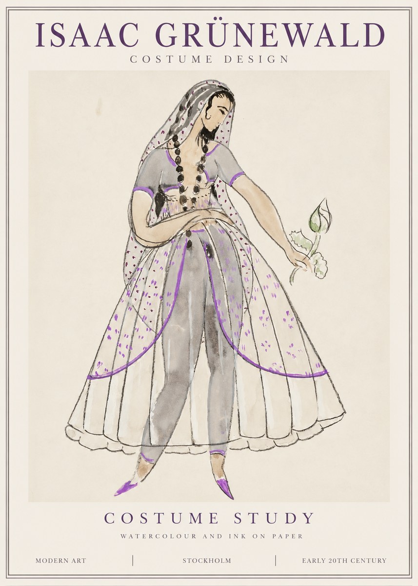 Isaac Grünewald Costume Study IV No1 - Póster