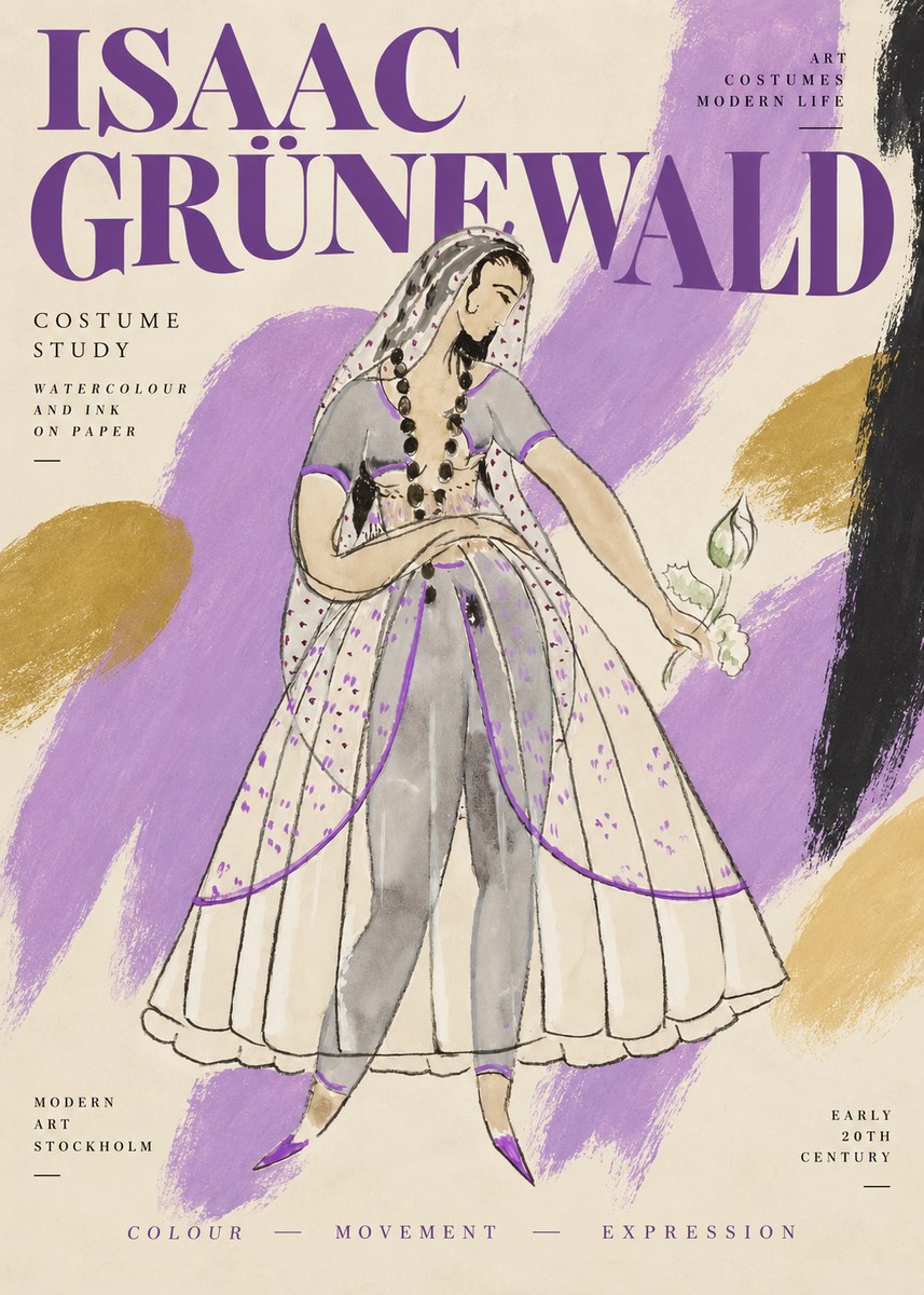 Isaac Grünewald Costume Study IV No2 - Póster