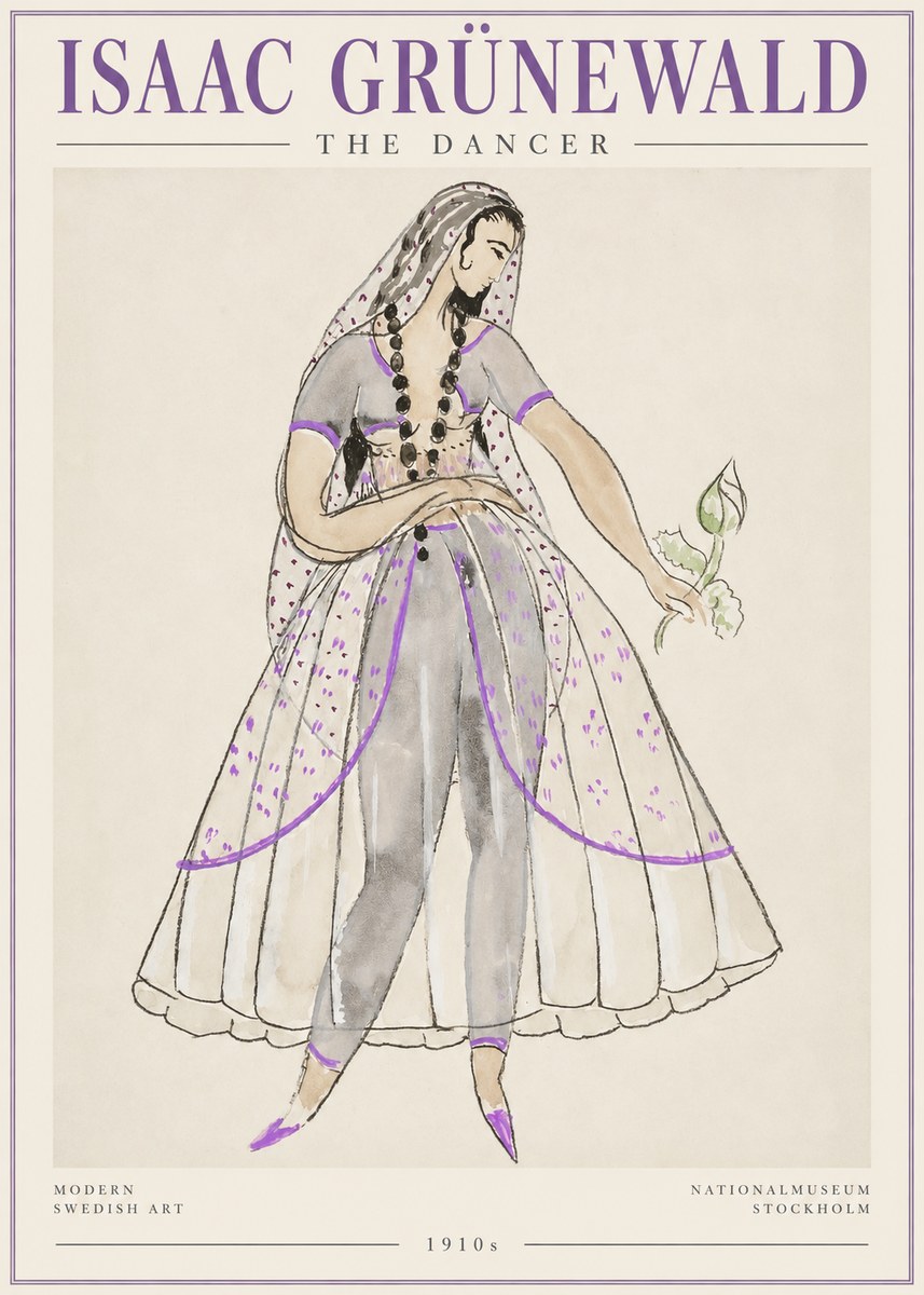 Isaac Grünewald Costume Study IV No3 - Póster