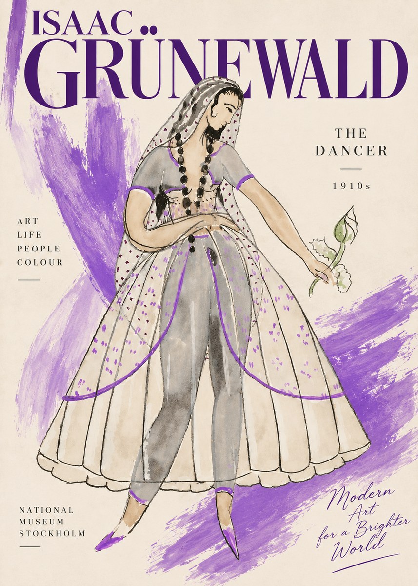 Isaac Grünewald Costume Study IV No6 - Póster