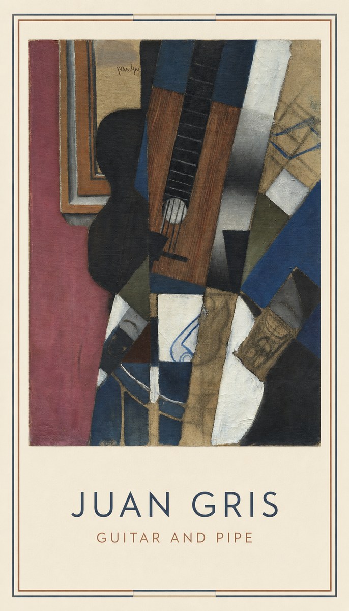 Juan Gris Guitar and Pipe I No4 - Póster