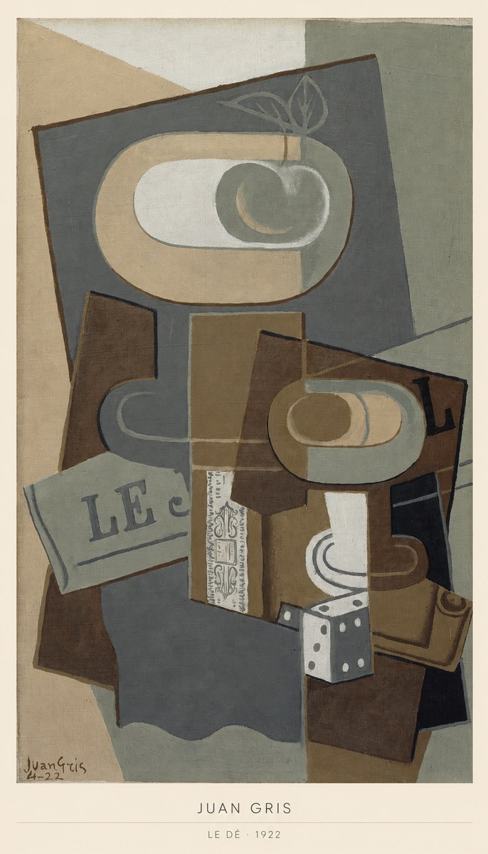 Juan Gris Le Dé No6 - Póster
