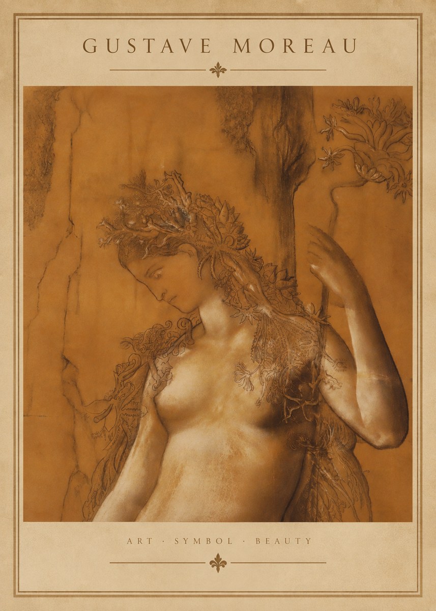 Gustave Moreau Daphne No4 - Póster