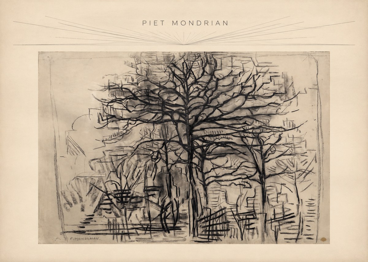 Piet Mondrian The Tree No3 - Póster