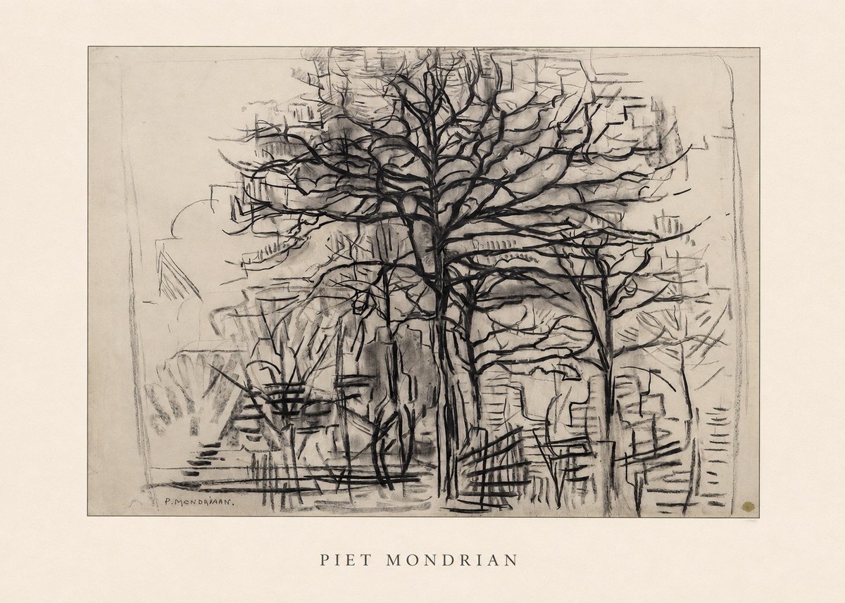 Piet Mondrian The Tree No4 - Póster