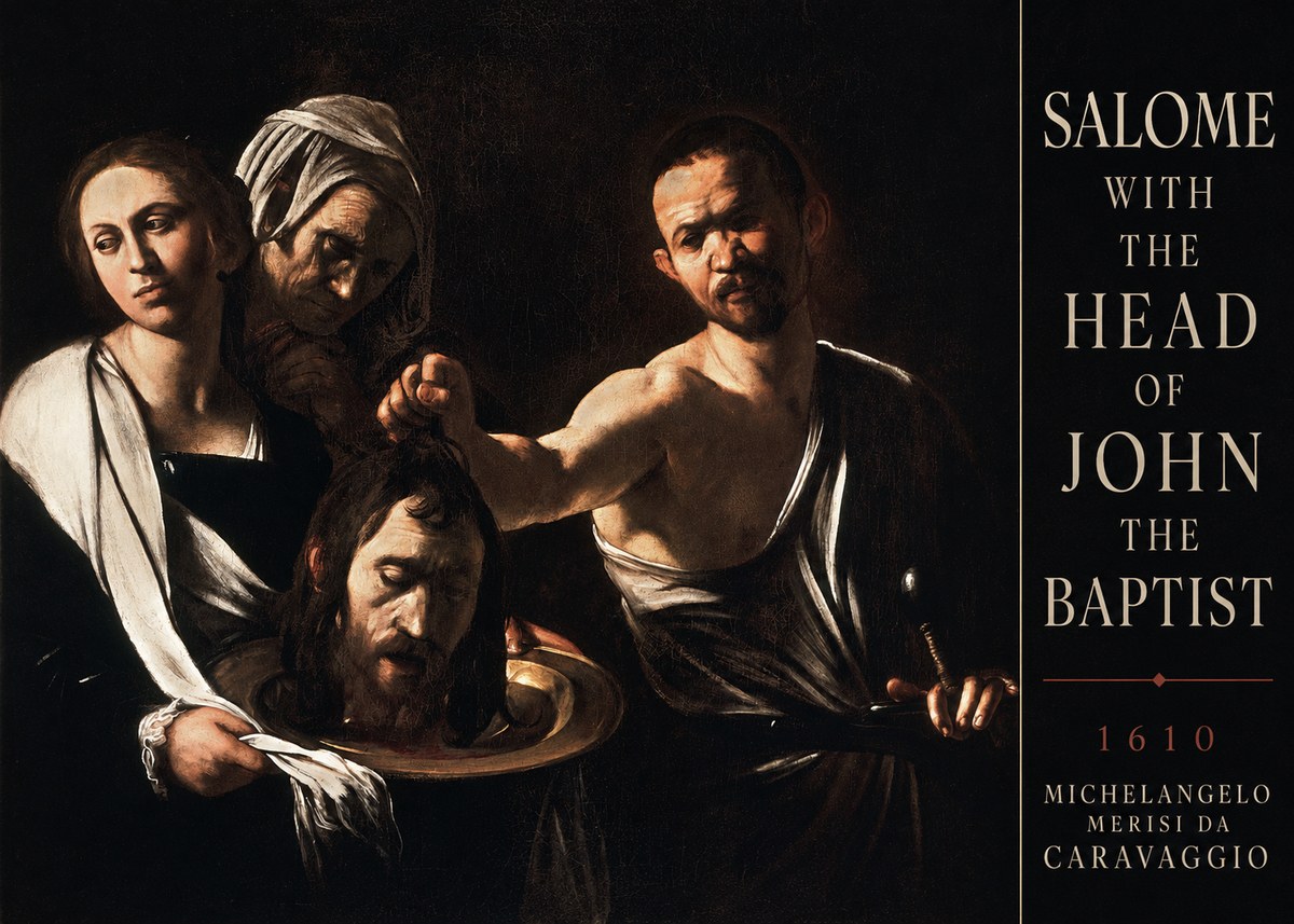 Michelangelo Merisi da Caravaggio Salome with the Head of John the Baptist No3 - Póster