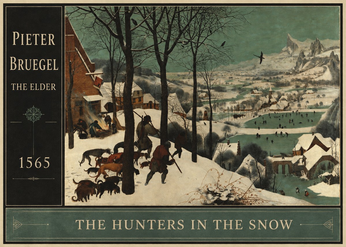 Pieter Bruegel The Hunters in the Snow I No2 - Póster