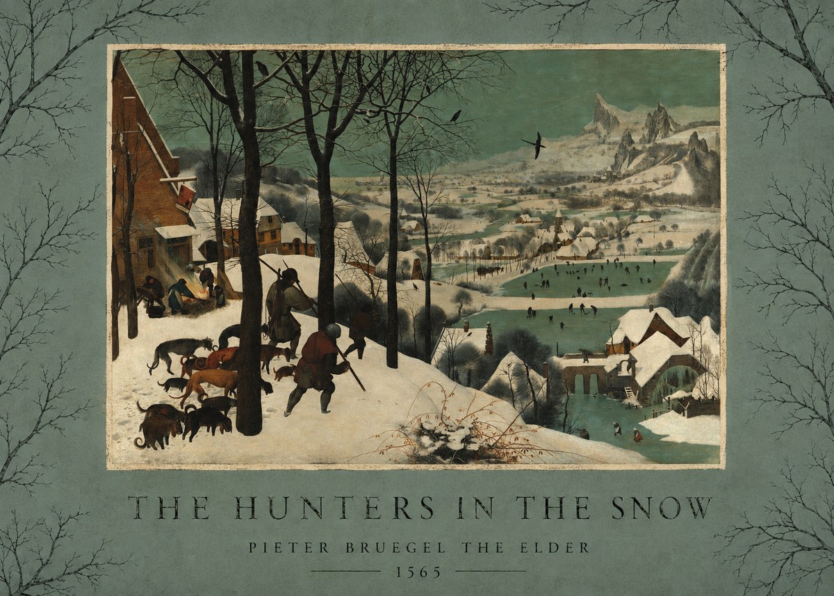 Pieter Bruegel The Hunters in the Snow I No3 - Póster