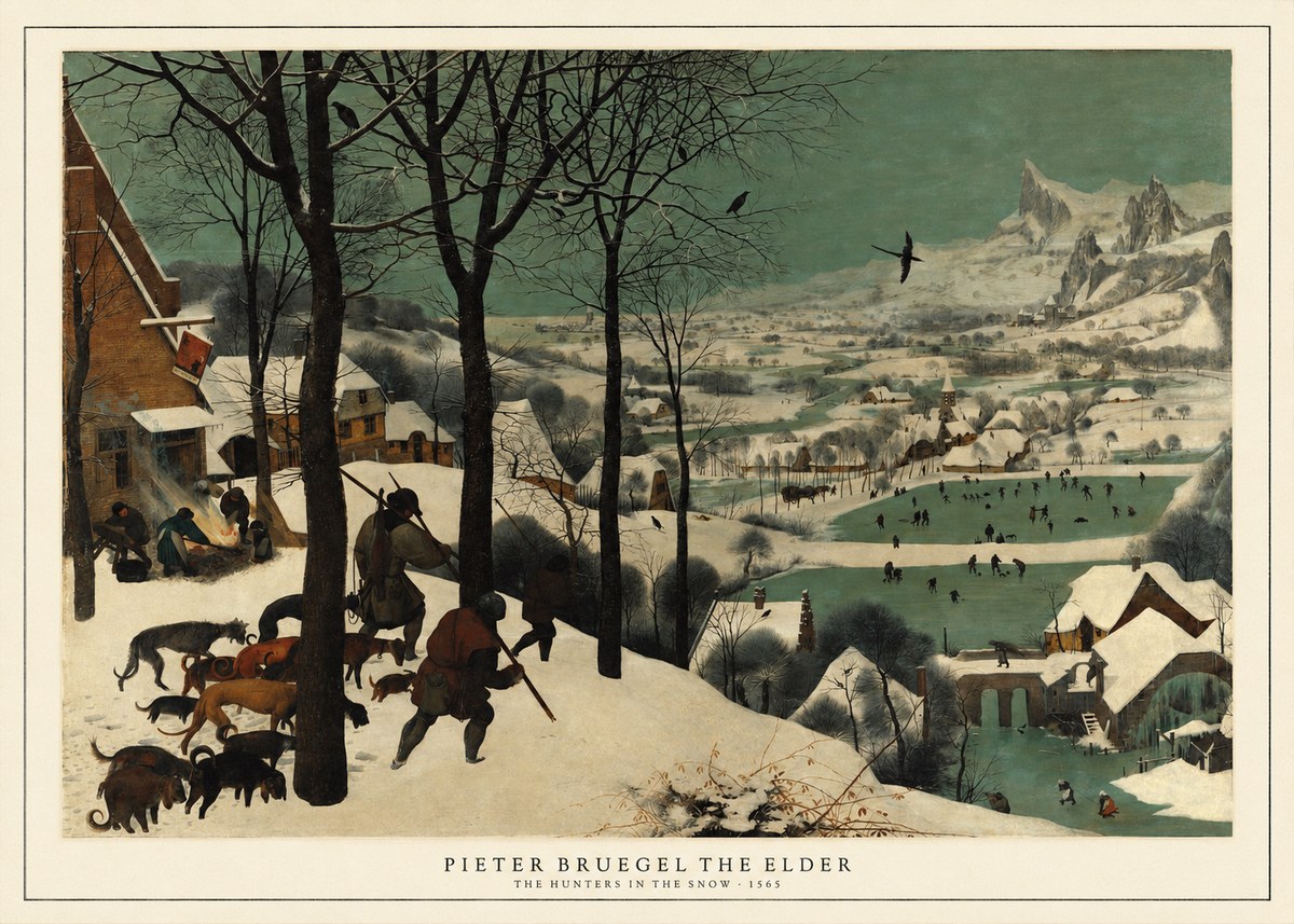 Pieter Bruegel The Hunters in the Snow I No5 - Póster