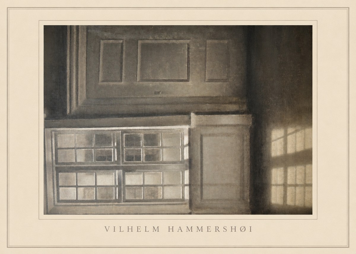 Vilhelm Hammershøi Interior with Window No5 - Póster