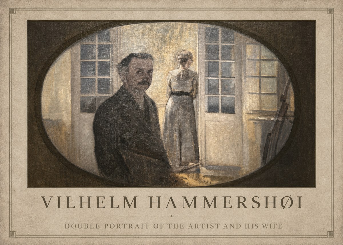 Vilhelm Hammershøi Double Portrait of the Artist and His Wife No1 - Póster