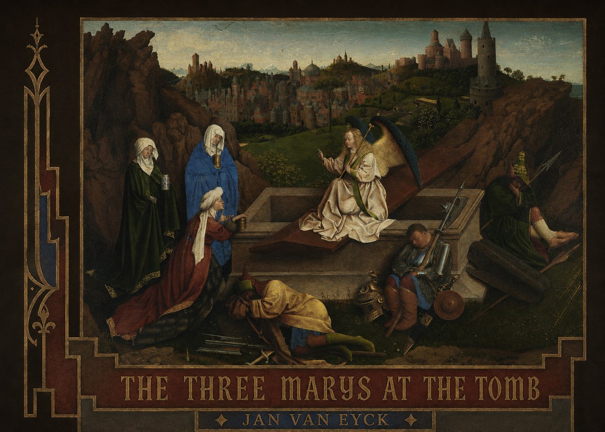 Jan van Eyck The Three Marys at the Tomb No2 - Póster