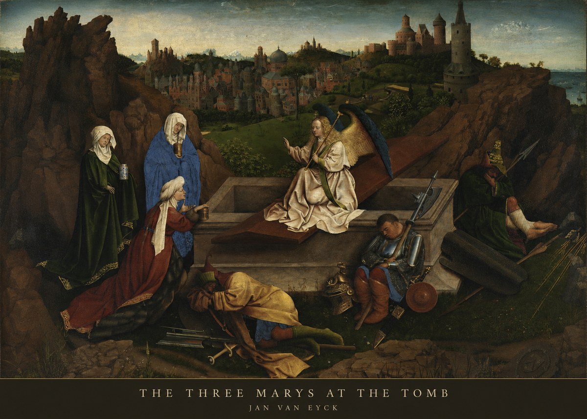 Jan van Eyck The Three Marys at the Tomb No5 - Póster