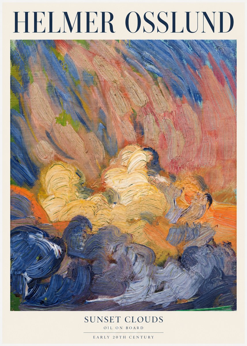 Helmer Osslund Sunset Clouds No1 - Póster