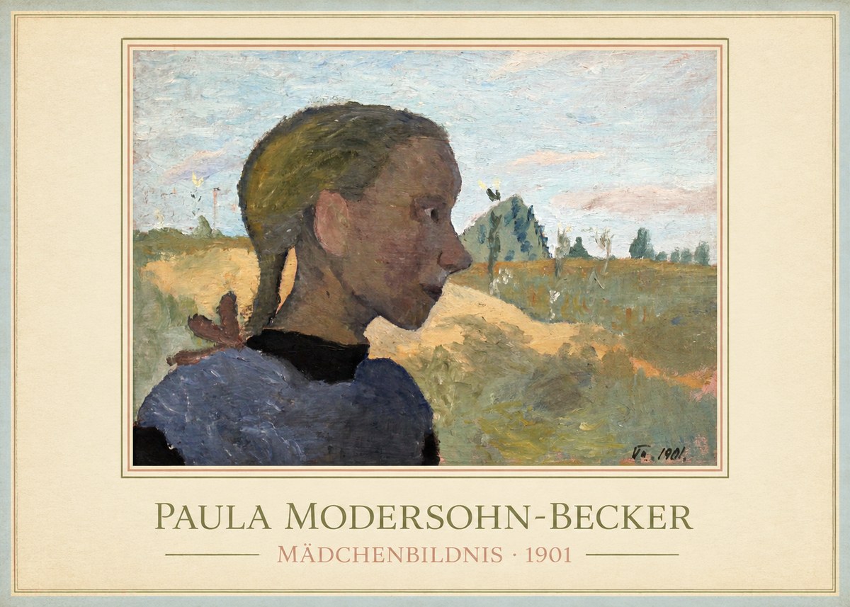 Paula Modersohn-Becker Mädchenbildnis · 1901 No4 - Póster