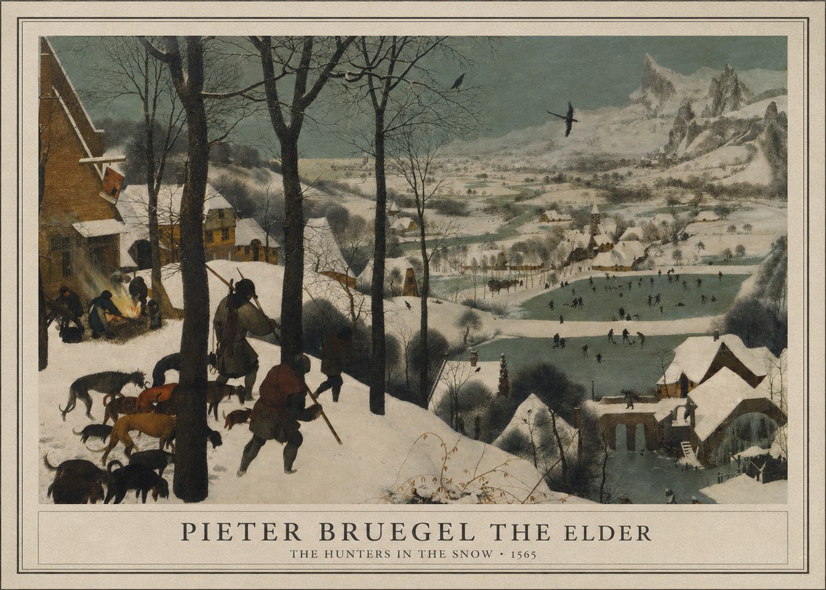 Pieter Bruegel The Hunters in the Snow II No1 - Póster