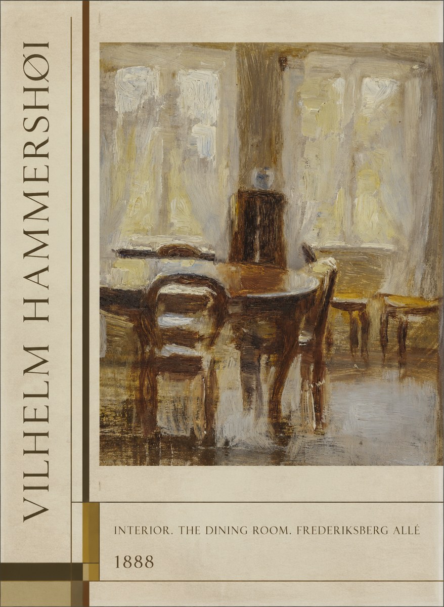 Vilhelm Hammershøi Interior. the Dining Room. Frederiksberg Allé No2 - Póster