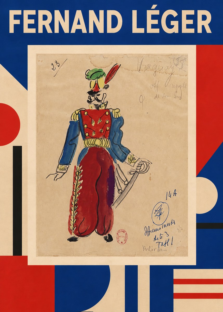 Fernand Léger Officier Invers, Bolívar No1 - Póster