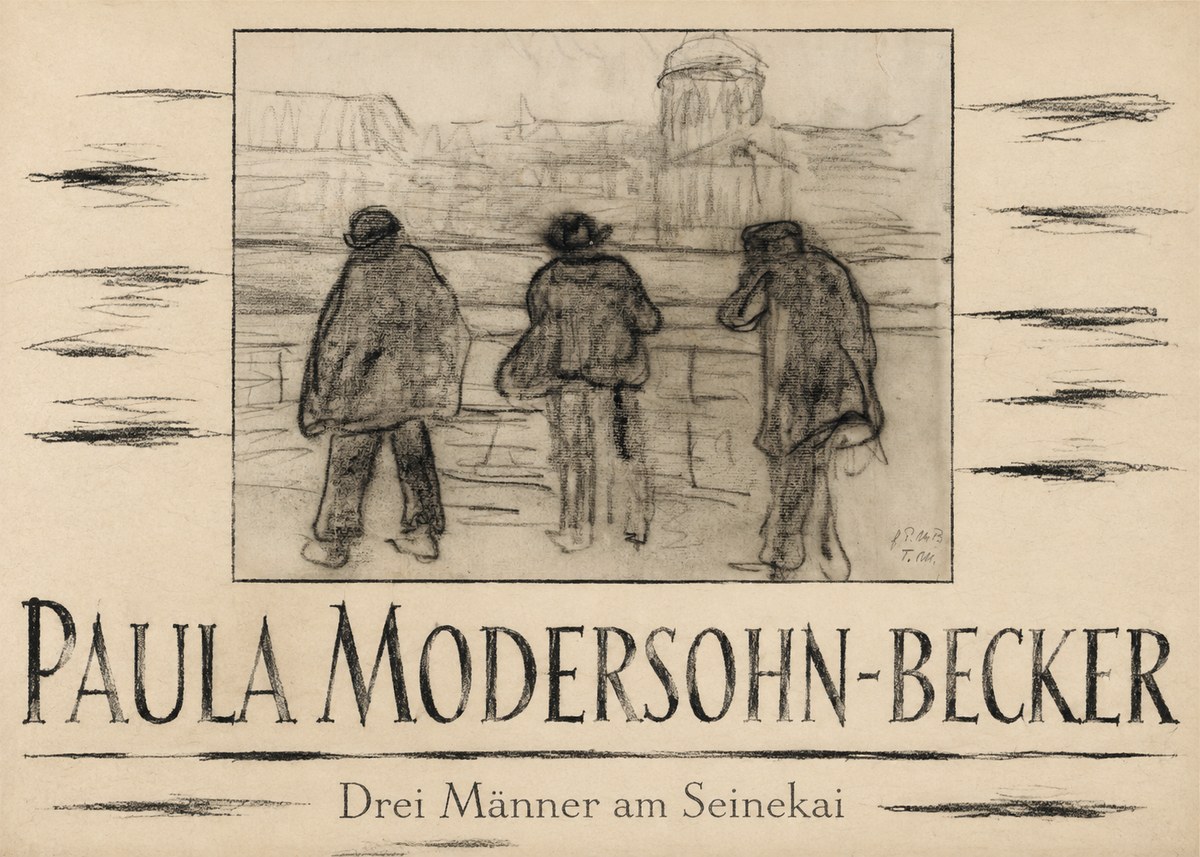 Paula Modersohn-Becker Drei Männer Am Seinekai No4 - Póster