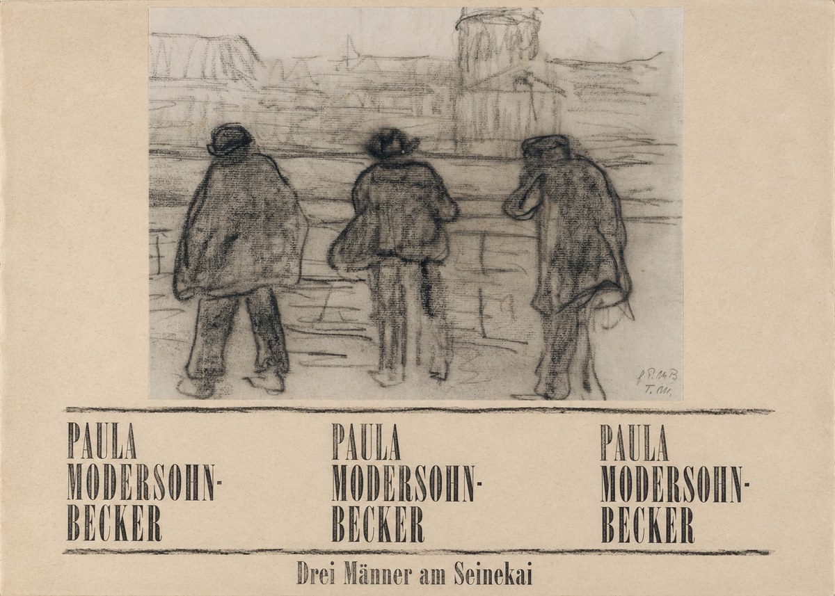 Paula Modersohn-Becker Drei Männer Am Seinekai No6 - Póster