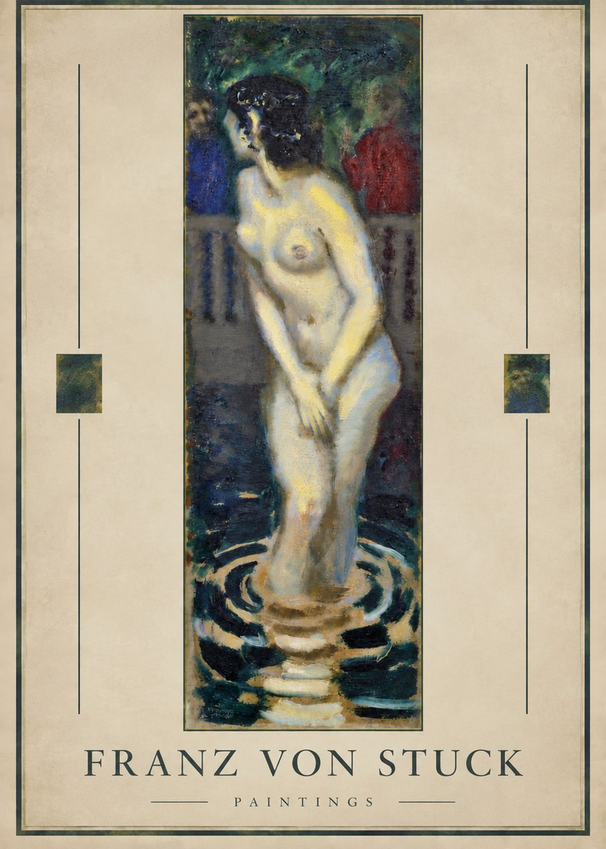 Franz von Stuck The Bather No3 - Póster
